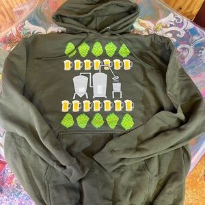 NEW Military Green "Beeresque" Holiday Hoodie